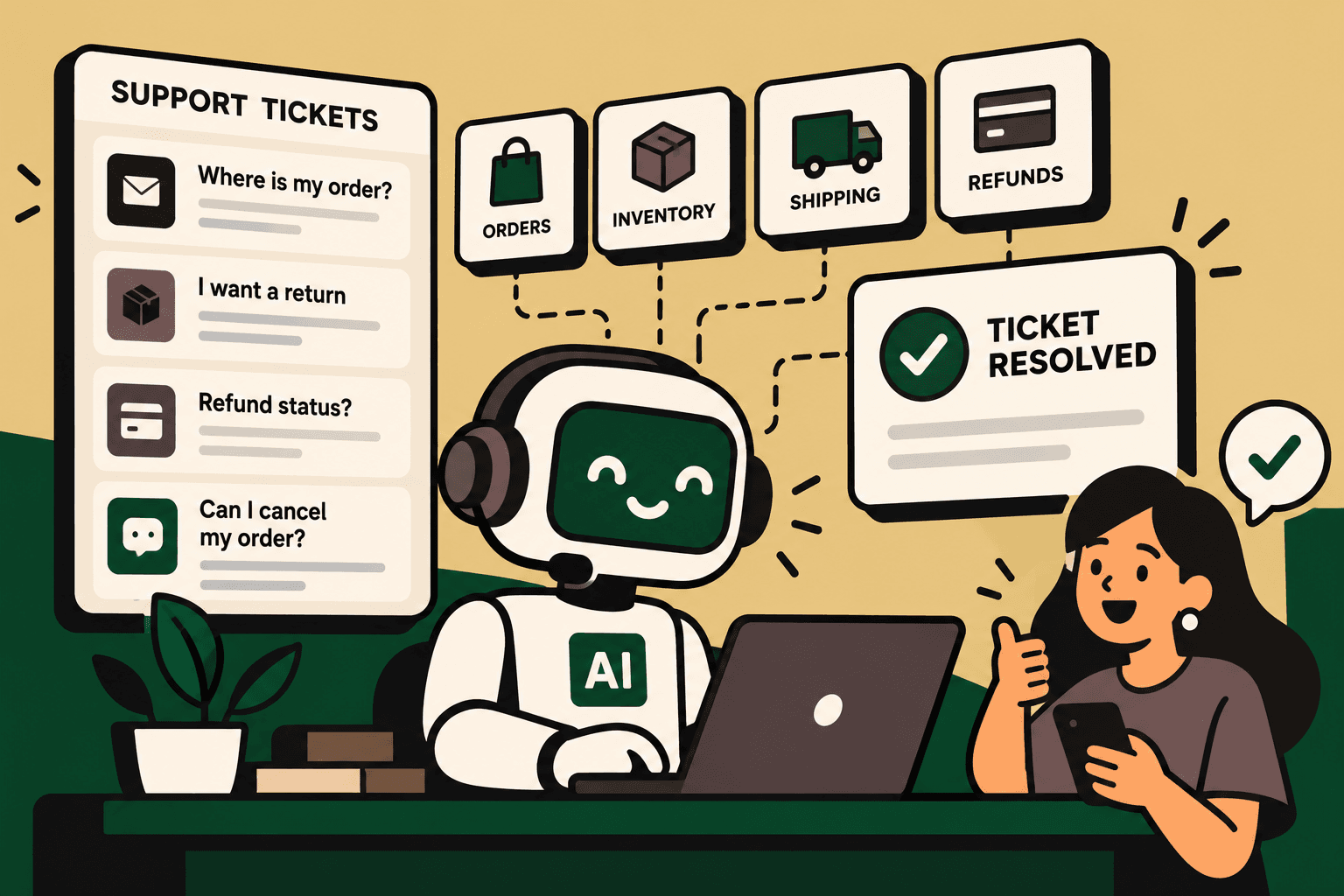 Automated Ticket Resolution: How AI Agents Resolve Ecommerce Support Tickets